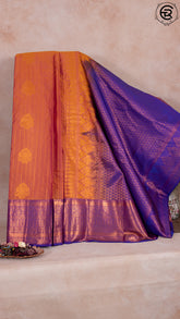 Gold Multi Shade & Violet Kanchipuram Silk Saree